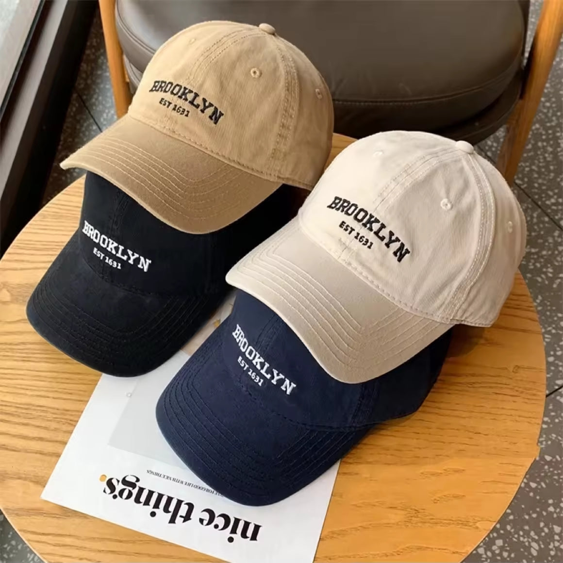 Brooklyn Korean Baseball Cap Unisex Fashion Cap For Men And Women Outdoor Sumbrero