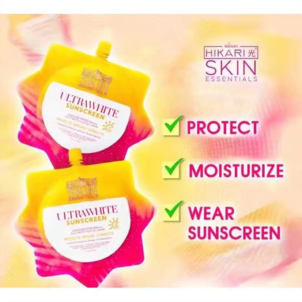 Hikari UltraFresh Sunscreen 50ML for all skin type, whitening, brightening, no white cast, easy to blend, sun protection